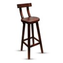 Ver imagem 2 de Kit 4 Banquetas Alta Bistrô de Madeira com Encosto Bancada Ideal para Bar e Restaurante - Imbuia