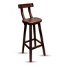 Kit 4 Banquetas Alta Bistrô de Madeira com Encosto Bancada Ideal para Bar e Restaurante - Imbuia - 2