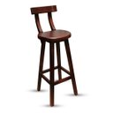 Ver imagem 2 de Kit 5 Banquetas Alta Bistrô De Madeira Com Encosto Bancada Ideal Para Bar E Restaurante - Imbuia