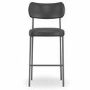 Ver imagem 3 de Kit 2 Banquetas Alta Sala de Jantar Lisa Pés Preto PU Preto m² - Monari Design