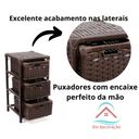 Ver imagem 4 de Gaveteiro Fibra Sintética 3 Gavetas 30x30x57 Marrom Argila