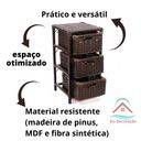 Ver imagem 3 de Gaveteiro Fibra Sintética 3 Gavetas 30x30x57 Marrom Argila
