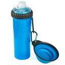 Ver imagem 1 de Garrafa Dispenser para Pets 3 em 1 com Bebedouro Portátil - Azul