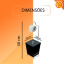 Ver imagem 2 de Suporte para Papel Higiênico com Lixeira de Chão Banheiro Preto