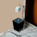 Ver imagem 5 de Suporte para Papel Higiênico com Lixeira de Chão Banheiro Preto