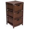 Gaveteiro Fibra Sintética 3 Gavetas 30x30x57 Marrom Indiano - 1