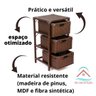 Gaveteiro Fibra Sintética 3 Gavetas 30x30x57 Marrom Indiano - 3