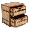 Gaveteiro Mesa de Cabeceira Bambu 2 Gavetas 44x32x45 - 3