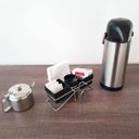 Ver imagem 7 de Suporte Porta Sachês Açúcar Mexedor Adoçante Chás Organizador para Mesa do Café Preto