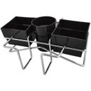 Ver mais imagens de Suporte Porta Sachês Açúcar Mexedor Adoçante Chás Organizador para Mesa do Café Preto