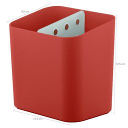 Kit Escorredor Louça Talheres Porta Detergente E Lixeira Ou Vermelho - 5