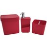 Kit Escorredor Louça Talheres Porta Detergente E Lixeira Ou Vermelho - 1