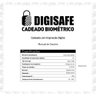 Cadeado com Biometria Digisafe - Modelo Dp-sy51 - 3