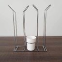 Ver mais imagens de Suporte Copo Descartável 50 80ml e 180 200ml Porta Copos Colheres Cafe Organizador Branco