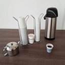 Ver imagem 4 de Suporte Copo Descartável 50 80ml e 180 200ml Porta Copos Colheres Cafe Organizador Branco