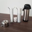 Ver imagem 2 de Suporte Copo Descartável 50 80ml e 180 200ml Porta Copos Colheres Cafe Organizador Branco