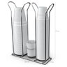Suporte Copo Descartável 50 80ml e 180 200ml Porta Copos Colheres Cafe Organizador Branco - 5