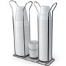 Suporte Copo Descartável 50 80ml e 180 200ml Porta Copos Colheres Cafe Organizador Branco - 1