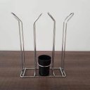 Ver imagem 4 de Suporte Copo Descartável 50 80ml e 180 200ml Porta Copos Colheres Cafe Organizador Preto