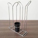 Ver imagem 7 de Suporte Copo Descartável 50 80ml e 180 200ml Porta Copos Colheres Cafe Organizador Preto