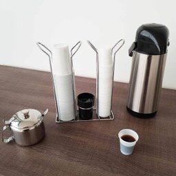 Suporte Copo Descartável 50 80ml e 180 200ml Porta Copos Colheres Cafe Organizador Preto - 2
