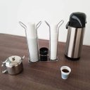 Ver imagem 2 de Suporte Copo Descartável 50 80ml e 180 200ml Porta Copos Colheres Cafe Organizador Preto