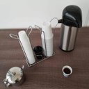 Ver mais imagens de Suporte Copo Descartável 50 80ml e 180 200ml Porta Copos Colheres Cafe Organizador Preto