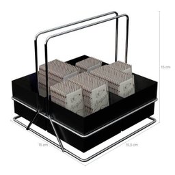 Suporte Organizador Espaço do Café Porta Sachê Açúcar Adoçante Chá Preto - 5