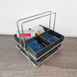Suporte Organizador Espaço do Café Porta Sachê Açúcar Adoçante Chá Preto - 9