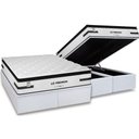 Ver imagem 1 de Conjunto Box Baú Queen: Colchão Molas Plumatex Ensacadas Liz Premium D33 + Base Crc Courano White(