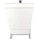 Ver imagem 2 de Lixeira Para Banheiro Plástica 6,5l Cesto De Lixo Com Tampa Branca