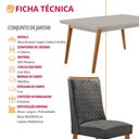 Ver imagem 7 de Mesa de Jantar Copper 180cm Tampo MDF Vidro Canto Copo com 6 Cadeiras Carolina