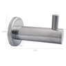 Cabide De Parede Cabideiro Aço Inox Para Banheiro Lavabo - 3