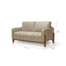 Sofá Living Savana 2 Lugares C/ Base Retro Madeira de Reflorestamento 1,62 Mts Veludo Bege - Espuma - 2