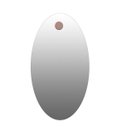 Ver imagem 1 de Espelho Oval 60x40 com Pendurador Salmão