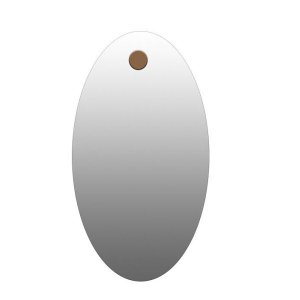 Espelho Oval 60x40 com Pendurador Corten