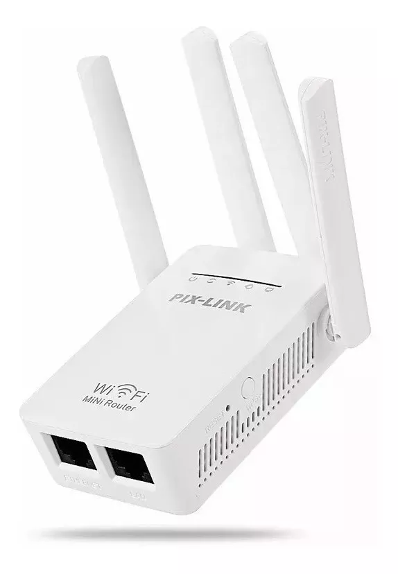 Repetidor Roteador de Sinal Wi-Fi Wireless 4 Antenas 300mbps 50 Metros Pix Link LV-WR09 - 1