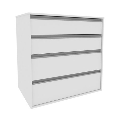 Comoda 4 Gavetas Co19 Branco Novam