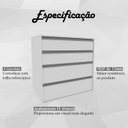 Ver imagem 3 de Comoda 4 Gavetas Co19 Branco Novam