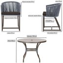 Ver imagem 2 de Mesa com 4 Cadeiras e Noronha Estofado 9 Trama Original Prata