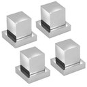 Ver imagem 1 de Kit 4 Acabamento de Registro Quadrado Luxo 1/2' ou 3/4'