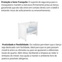 Ver imagem 3 de Berço Infantil para Quarto de Bebê Doce Sonho com Rodízios Branco