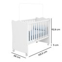 Ver imagem 5 de Berço Infantil para Quarto de Bebê Doce Sonho com Rodízios Branco