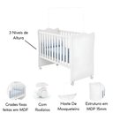 Ver imagem 4 de Berço Infantil para Quarto de Bebê Doce Sonho com Rodízios Branco