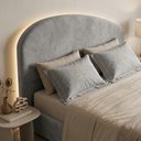 Ver imagem 1 de Cabeceira Cama Box Queen Colli 160cm Estofada Orgânica Moderna Suede Cinza - Desk Design