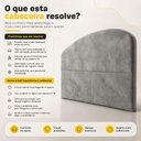 Ver imagem 7 de Cabeceira Cama Box Queen Colli 160cm Estofada Orgânica Moderna Suede Cinza - Desk Design