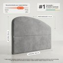 Ver imagem 4 de Cabeceira Cama Box Queen Colli 160cm Estofada Orgânica Moderna Suede Cinza - Desk Design