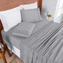 Ver imagem 2 de Jogo Cama Lençol Divino Lese Casal 4 Peças - Grafite Casa Show Enxovais