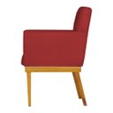 Ver imagem 3 de Kit 2 Poltronas Bella Luxo Base de Madeira Maciça Recepção - Veludo Vermelho
