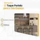 Ver imagem 3 de Kit 3 Banquetas Quadrada Junco Cappuccino para Balcão Ilha Cozinha Área Gourmet Bancada Piscina Bar